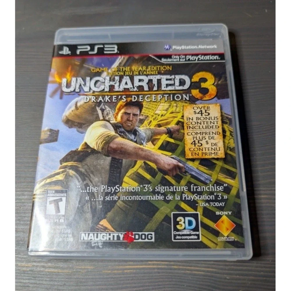 Lot of 4 Sony PS3 Games‎ Uncharted 3 Battlefield Bad Co 2 Diablo Empires